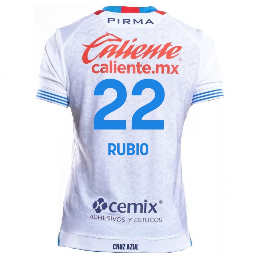 Kinder Raymundo Rubio #22 Weiß Blau Auswärtstrikot Trikot 2024/25 T-Shirt Österreich