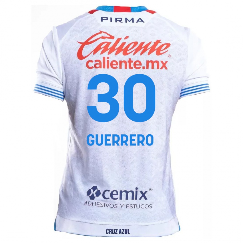 Kinder Rafael Guerrero #30 Weiß Blau Auswärtstrikot Trikot 2024/25 T-Shirt Österreich