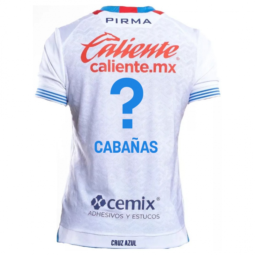 Kinder Alfredo Cabañas #0 Weiß Blau Auswärtstrikot Trikot 2024/25 T-Shirt Österreich