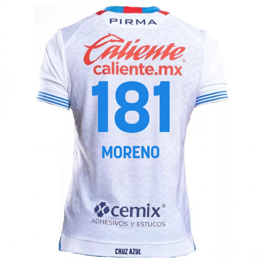 Kinder Roberto Moreno #181 Weiß Blau Auswärtstrikot Trikot 2024/25 T-Shirt Österreich