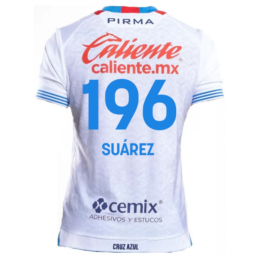 Kinder Javier Suárez #196 Weiß Blau Auswärtstrikot Trikot 2024/25 T-Shirt Österreich