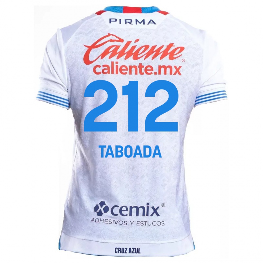 Kinder Víctor Taboada #212 Weiß Blau Auswärtstrikot Trikot 2024/25 T-Shirt Österreich