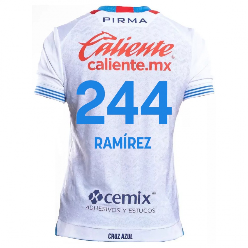 Kinder Nicolás Ramírez #244 Weiß Blau Auswärtstrikot Trikot 2024/25 T-Shirt Österreich