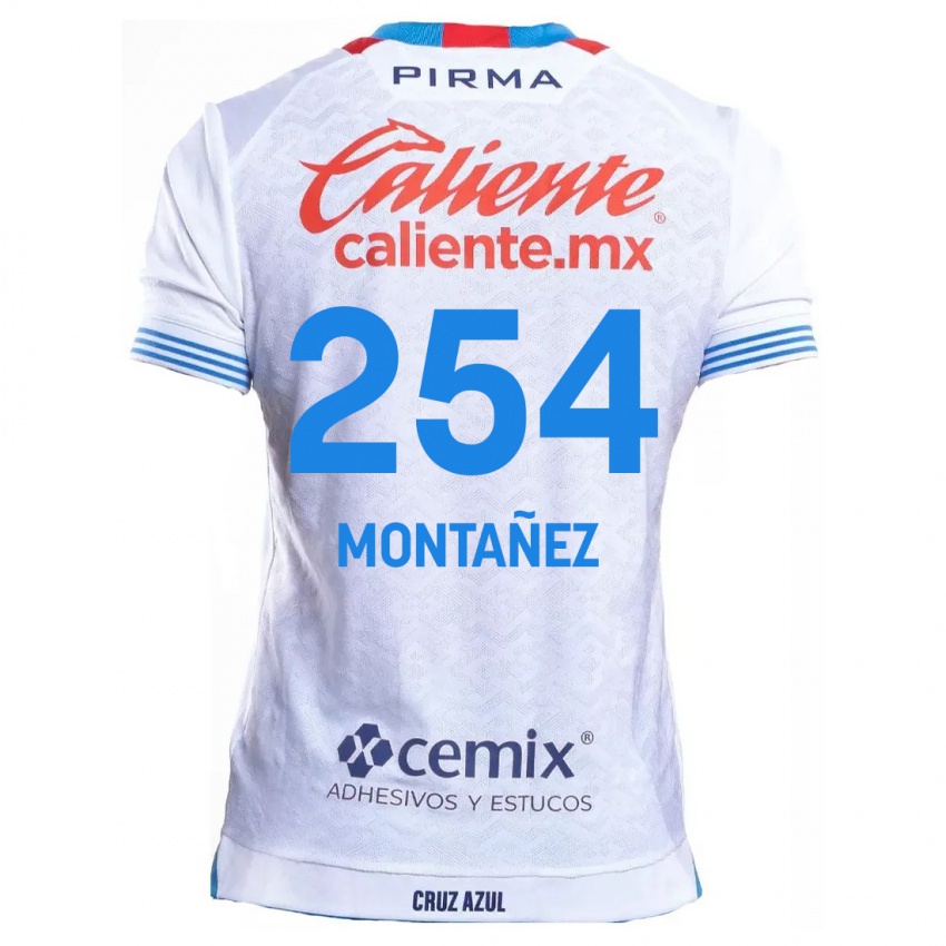 Kinder Humberto Montañez #254 Weiß Blau Auswärtstrikot Trikot 2024/25 T-Shirt Österreich