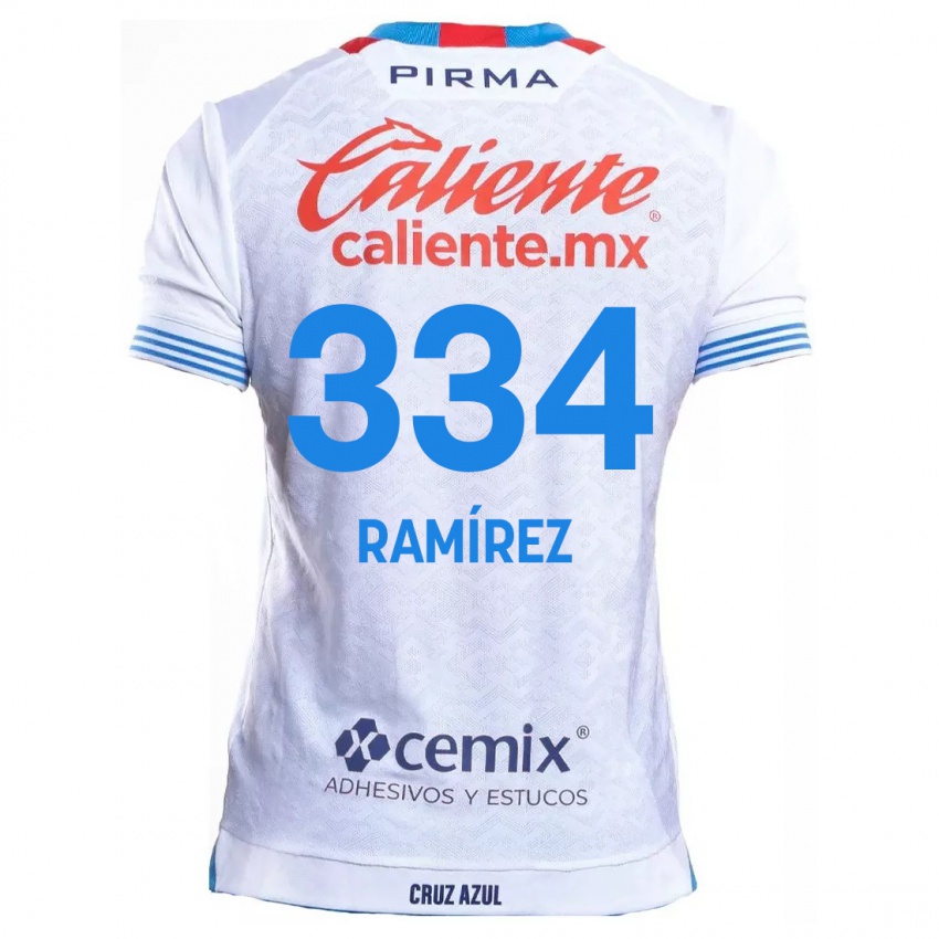 Kinder Mauricio Ramírez #334 Weiß Blau Auswärtstrikot Trikot 2024/25 T-Shirt Österreich