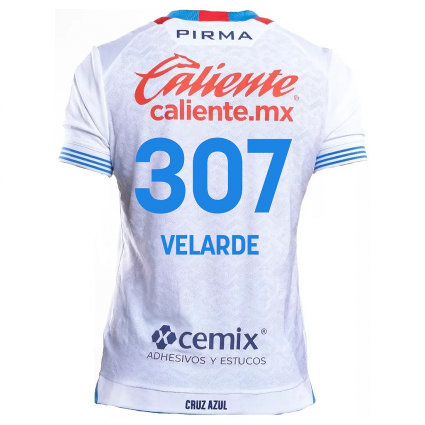 Kinder Juan Velarde #307 Weiß Blau Auswärtstrikot Trikot 2024/25 T-Shirt Österreich