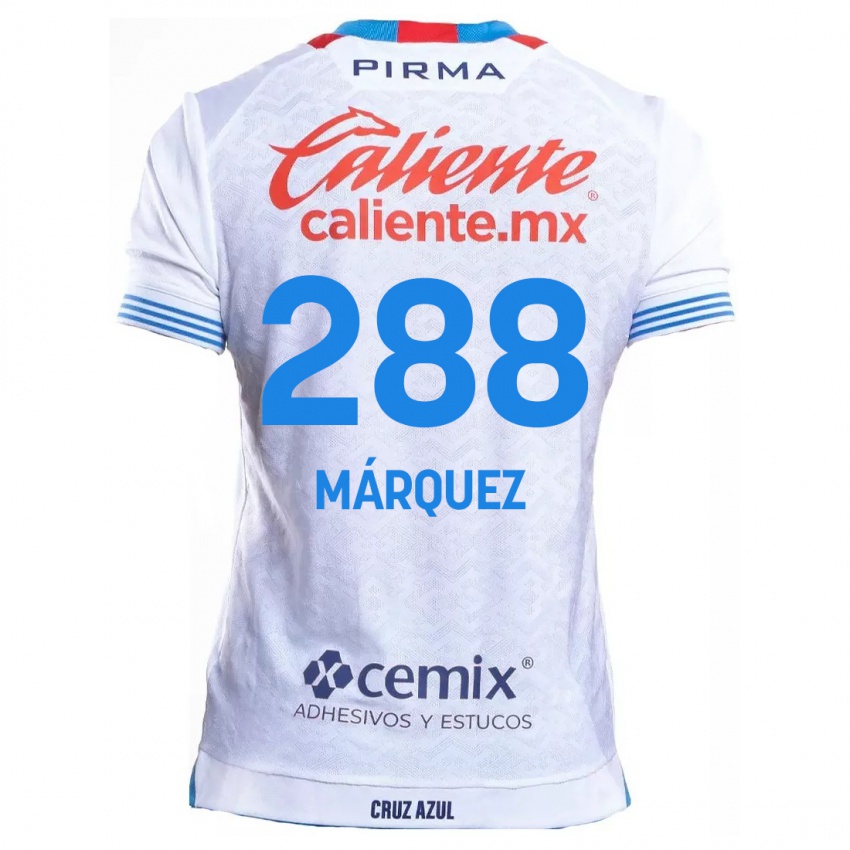 Kinder Víctor Márquez #288 Weiß Blau Auswärtstrikot Trikot 2024/25 T-Shirt Österreich