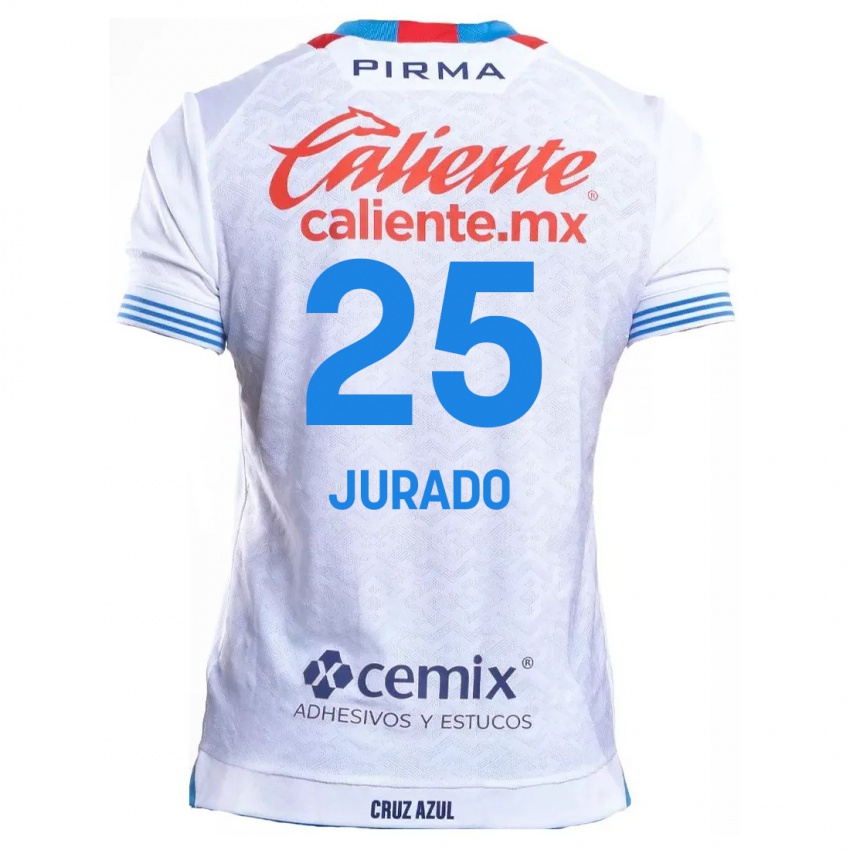 Kinder Sebastian Jurado #25 Weiß Blau Auswärtstrikot Trikot 2024/25 T-Shirt Österreich