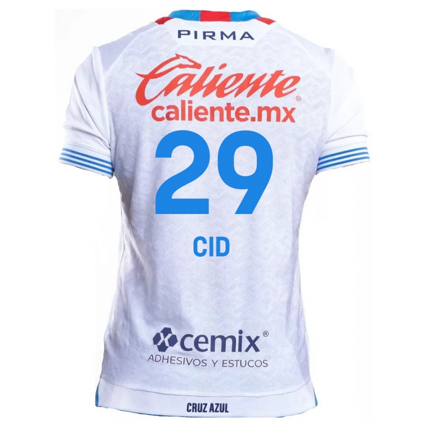 Kinder Claudia Cid #29 Weiß Blau Auswärtstrikot Trikot 2024/25 T-Shirt Österreich