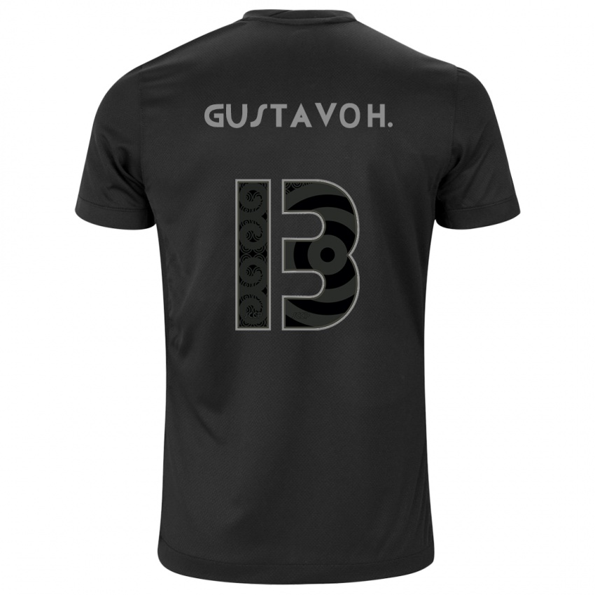 Kinder Gustavo Henrique #13 Schwarz Auswärtstrikot Trikot 2024/25 T-Shirt Österreich