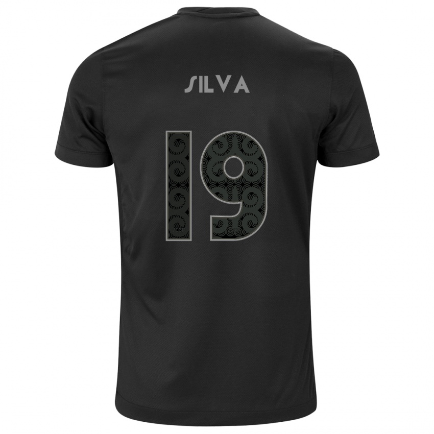 Kinder Gustavo Silva #19 Schwarz Auswärtstrikot Trikot 2024/25 T-Shirt Österreich