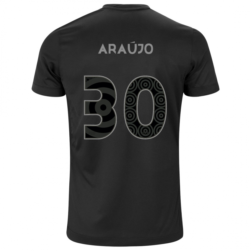 Kinder Matheus Araujo #30 Schwarz Auswärtstrikot Trikot 2024/25 T-Shirt Österreich