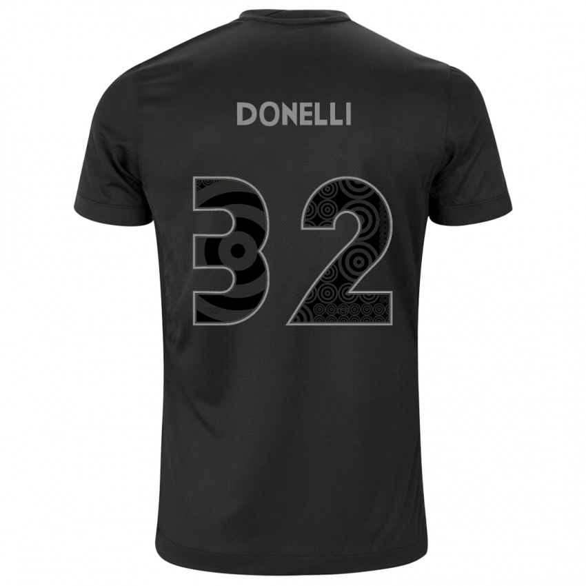 Kinder Matheus Donelli #32 Schwarz Auswärtstrikot Trikot 2024/25 T-Shirt Österreich