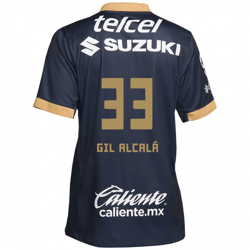 Kinder Gil Alcalá #33 Obsidian Gold Weiß Auswärtstrikot Trikot 2024/25 T-Shirt Österreich