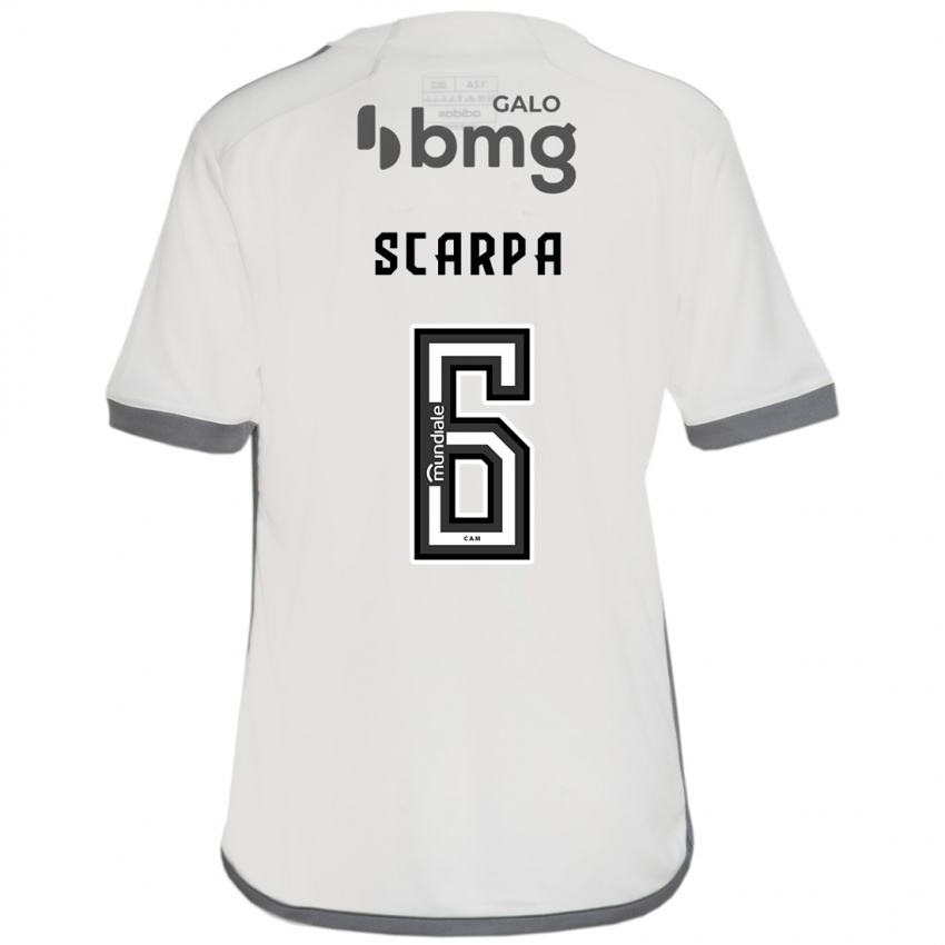 Kinder Gustavo Scarpa #6 Cremefarben Auswärtstrikot Trikot 2024/25 T-Shirt Österreich