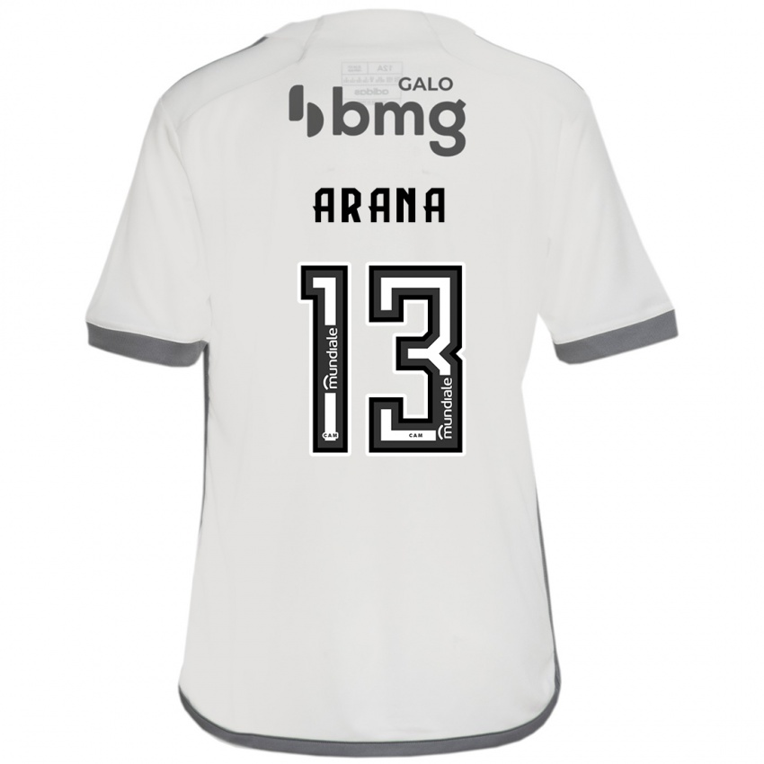 Kinder Guilherme Arana #13 Cremefarben Auswärtstrikot Trikot 2024/25 T-Shirt Österreich