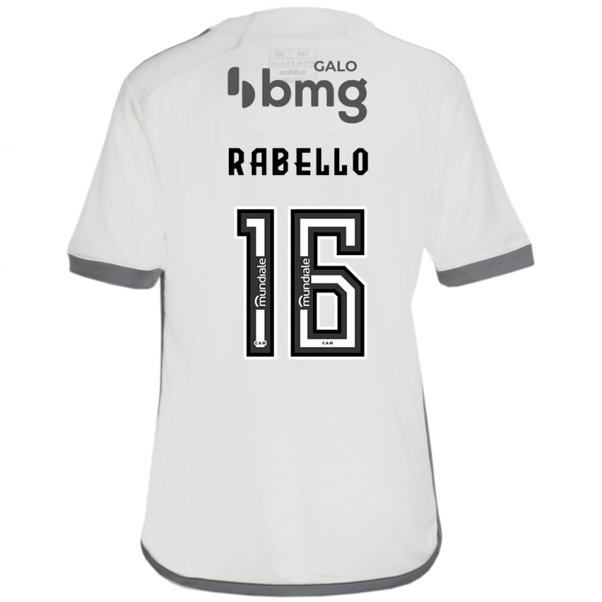 Kinder Igor Rabello #16 Cremefarben Auswärtstrikot Trikot 2024/25 T-Shirt Österreich