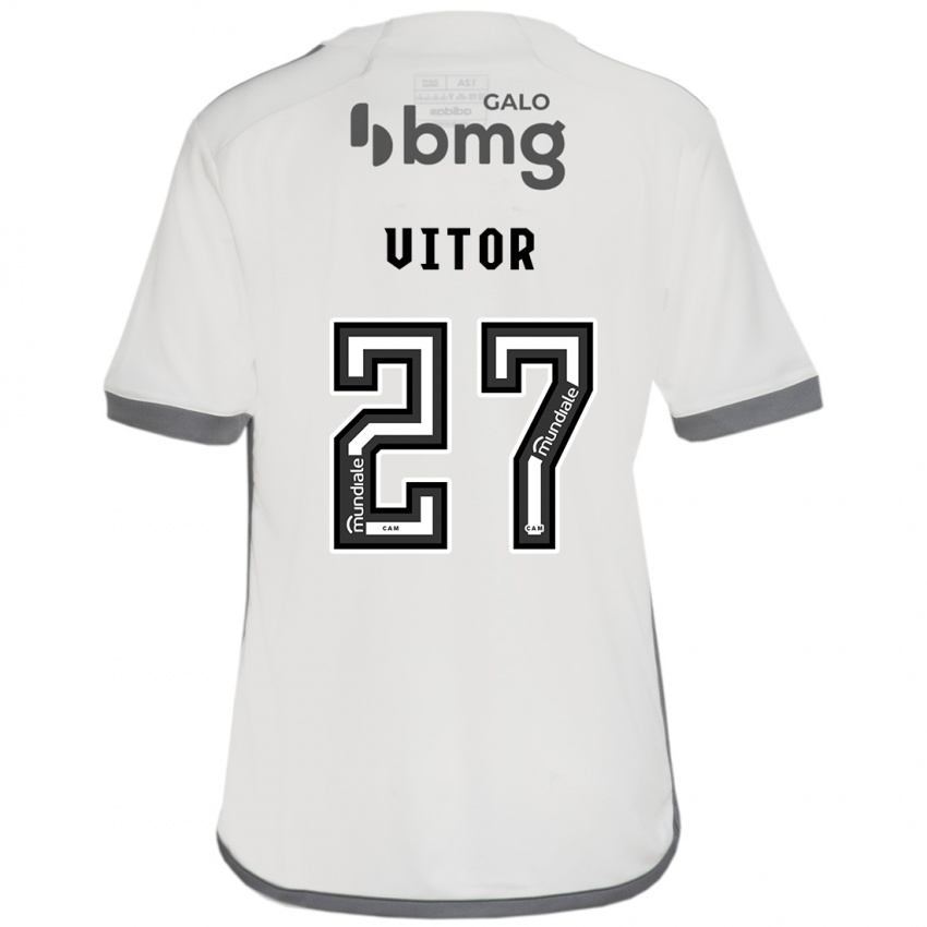 Kinder Paulo Vitor #27 Cremefarben Auswärtstrikot Trikot 2024/25 T-Shirt Österreich