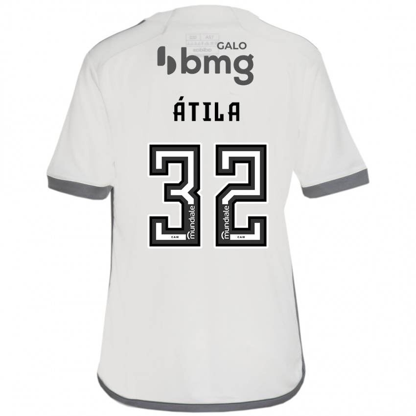 Kinder Gabriel Átila #32 Cremefarben Auswärtstrikot Trikot 2024/25 T-Shirt Österreich