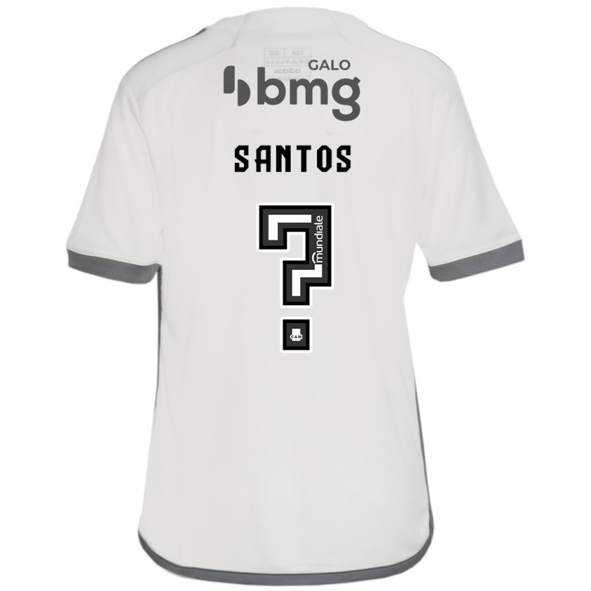 Kinder Leo Santos #0 Cremefarben Auswärtstrikot Trikot 2024/25 T-Shirt Österreich