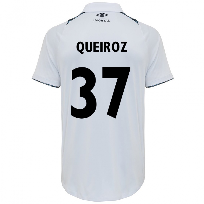 Kinder Du Queiroz #37 Weiß Blau Auswärtstrikot Trikot 2024/25 T-Shirt Österreich