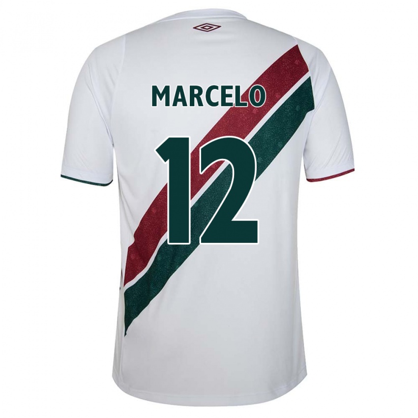 Kinder Marcelo #12 Weiß Grün Kastanienbraun Auswärtstrikot Trikot 2024/25 T-Shirt Österreich