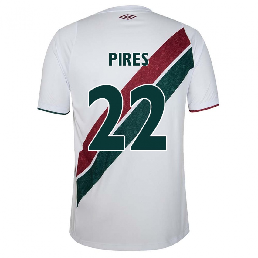 Kinder Gabriel Pires #22 Weiß Grün Kastanienbraun Auswärtstrikot Trikot 2024/25 T-Shirt Österreich