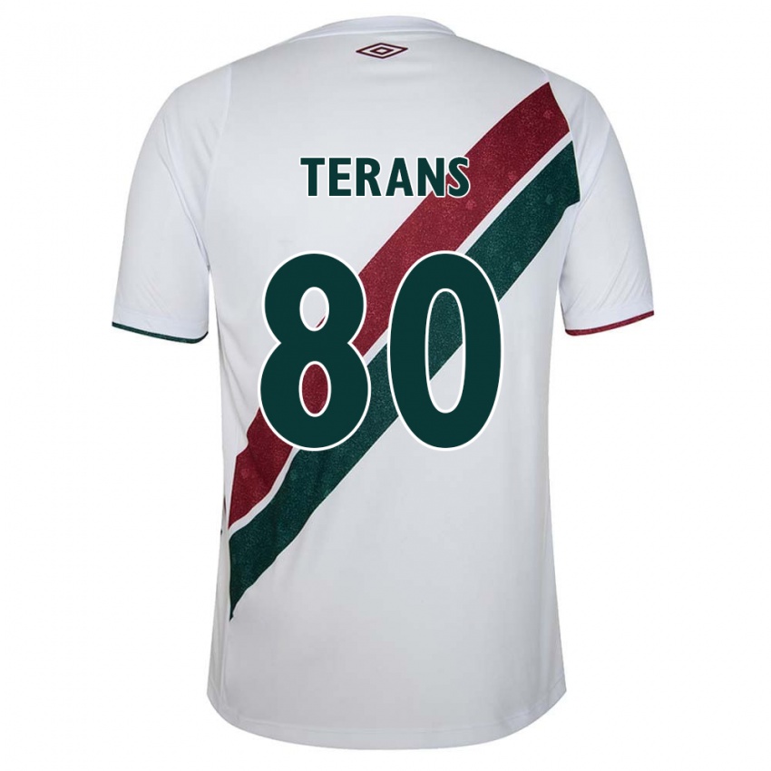 Kinder David Terans #80 Weiß Grün Kastanienbraun Auswärtstrikot Trikot 2024/25 T-Shirt Österreich