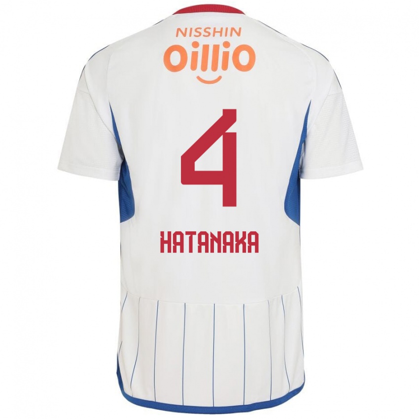 Kinder Shinnosuke Hatanaka #4 Weiß Blau Rot Auswärtstrikot Trikot 2024/25 T-Shirt Österreich