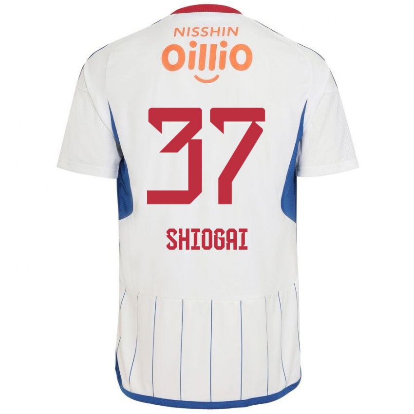 Kinder Kento Shiogai #37 Weiß Blau Rot Auswärtstrikot Trikot 2024/25 T-Shirt Österreich