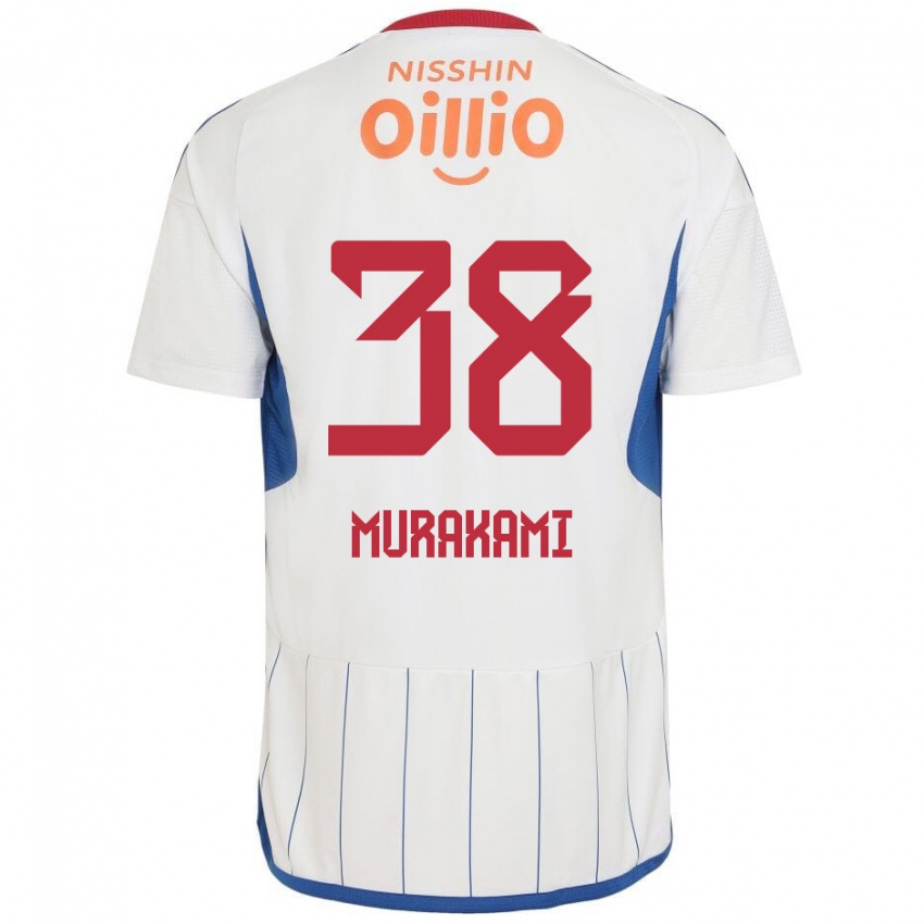 Kinder Yuhi Murakami #38 Weiß Blau Rot Auswärtstrikot Trikot 2024/25 T-Shirt Österreich