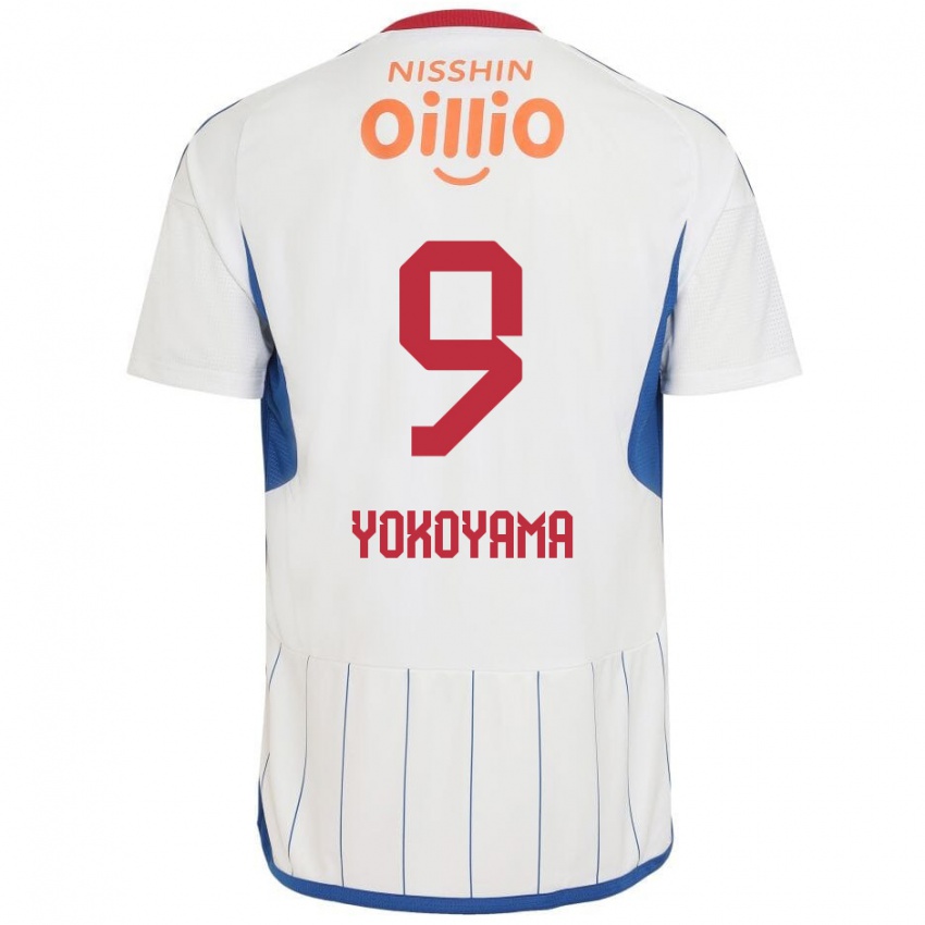 Kinder Shunsuke Yokoyama #9 Weiß Blau Rot Auswärtstrikot Trikot 2024/25 T-Shirt Österreich