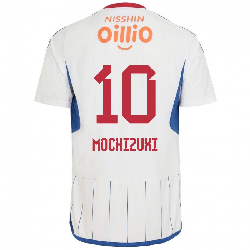 Kinder Kohei Mochizuki #10 Weiß Blau Rot Auswärtstrikot Trikot 2024/25 T-Shirt Österreich