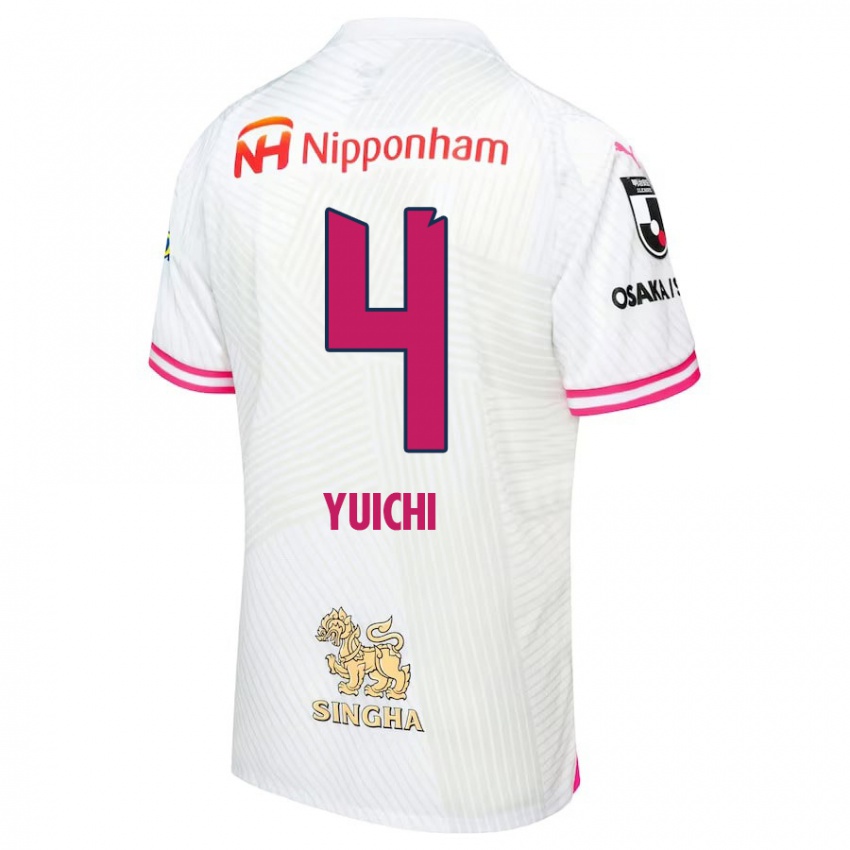 Kinder Yuichi Hirano #4 Weiß Rosa Auswärtstrikot Trikot 2024/25 T-Shirt Österreich