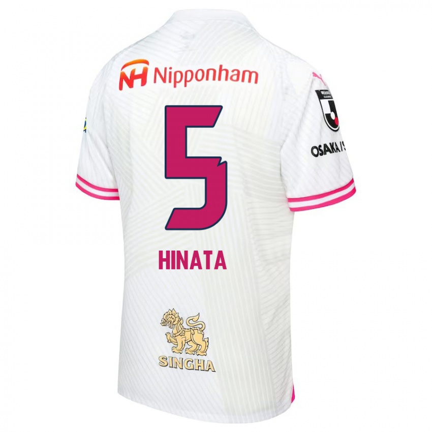 Kinder Hinata Kida #5 Weiß Rosa Auswärtstrikot Trikot 2024/25 T-Shirt Österreich