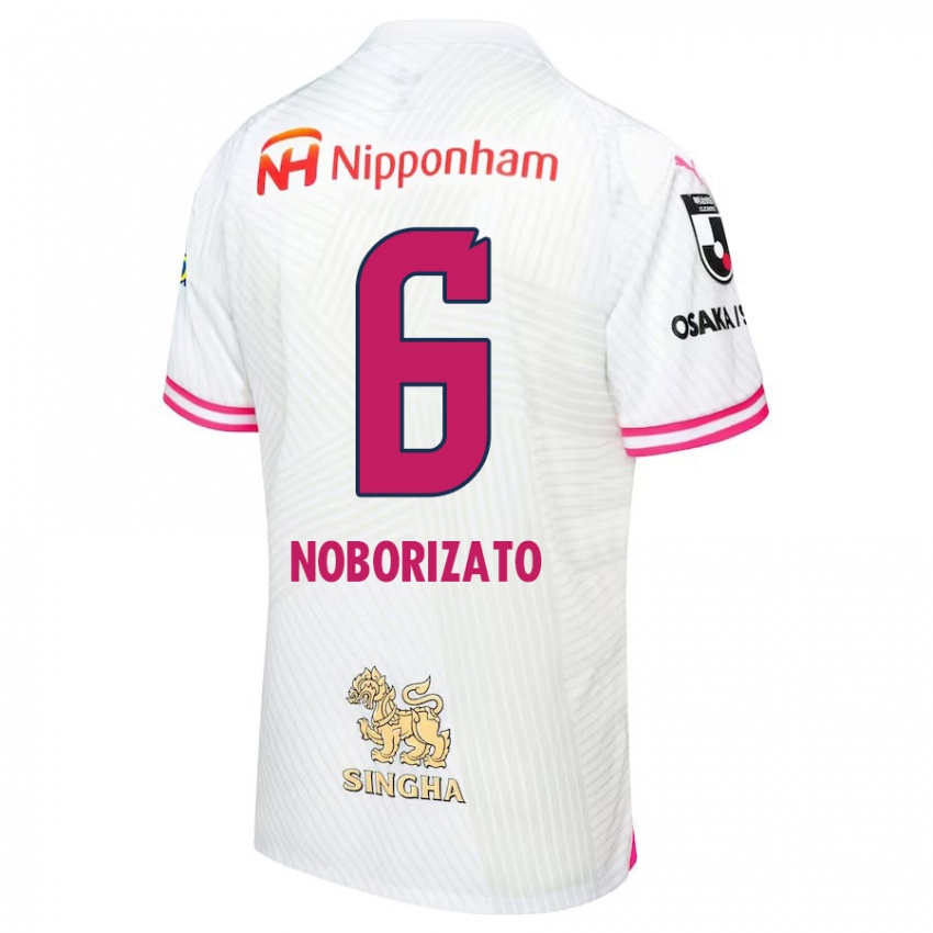 Kinder Kyohei Noborizato #6 Weiß Rosa Auswärtstrikot Trikot 2024/25 T-Shirt Österreich