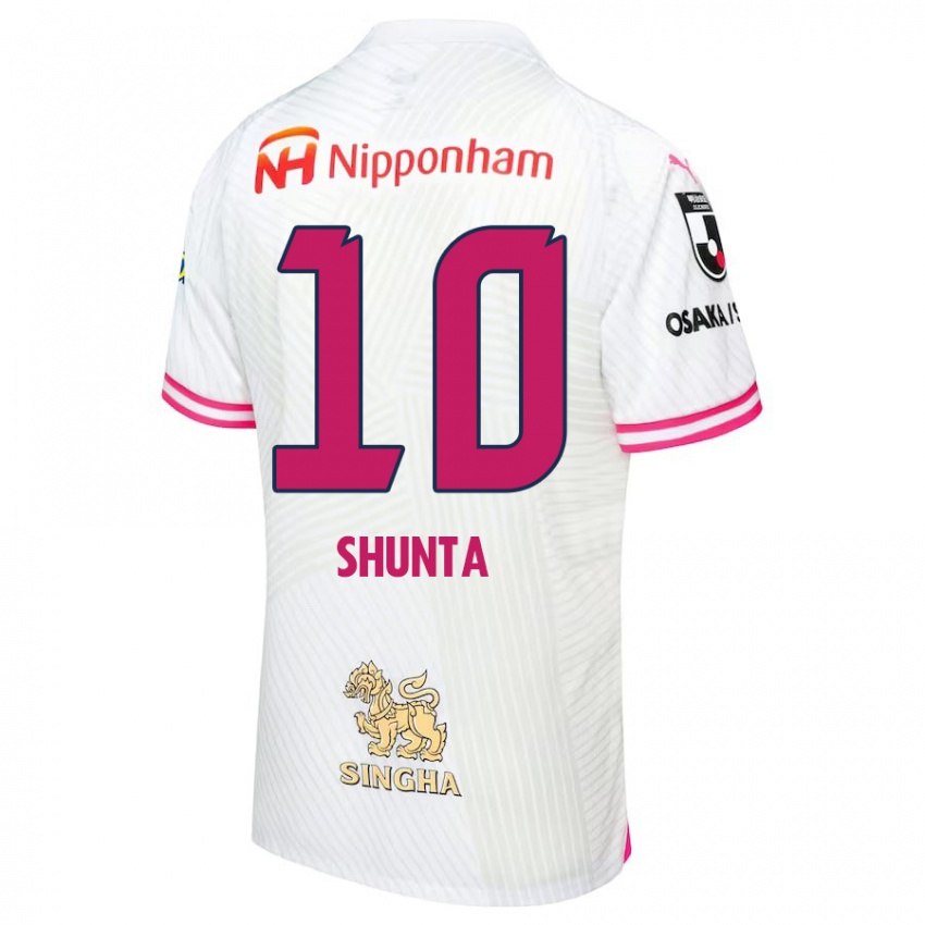 Kinder Shunta Tanaka #10 Weiß Rosa Auswärtstrikot Trikot 2024/25 T-Shirt Österreich