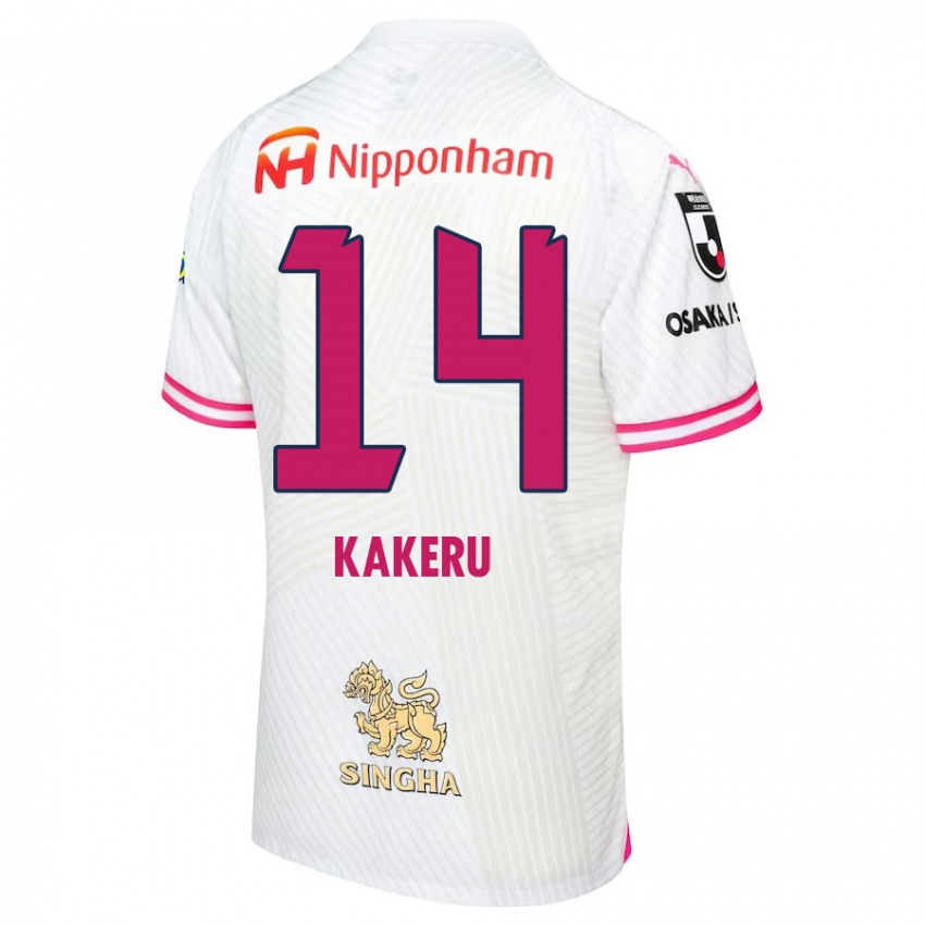 Kinder Kakeru Funaki #14 Weiß Rosa Auswärtstrikot Trikot 2024/25 T-Shirt Österreich