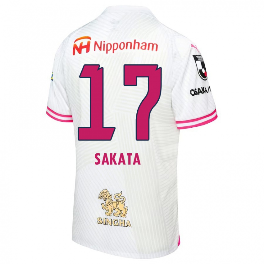 Kinder Reiya Sakata #17 Weiß Rosa Auswärtstrikot Trikot 2024/25 T-Shirt Österreich