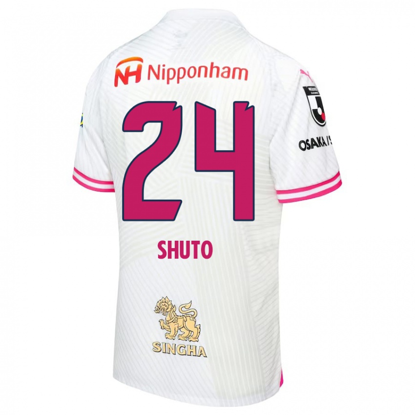 Kinder Nozomi Shuto #24 Weiß Rosa Auswärtstrikot Trikot 2024/25 T-Shirt Österreich