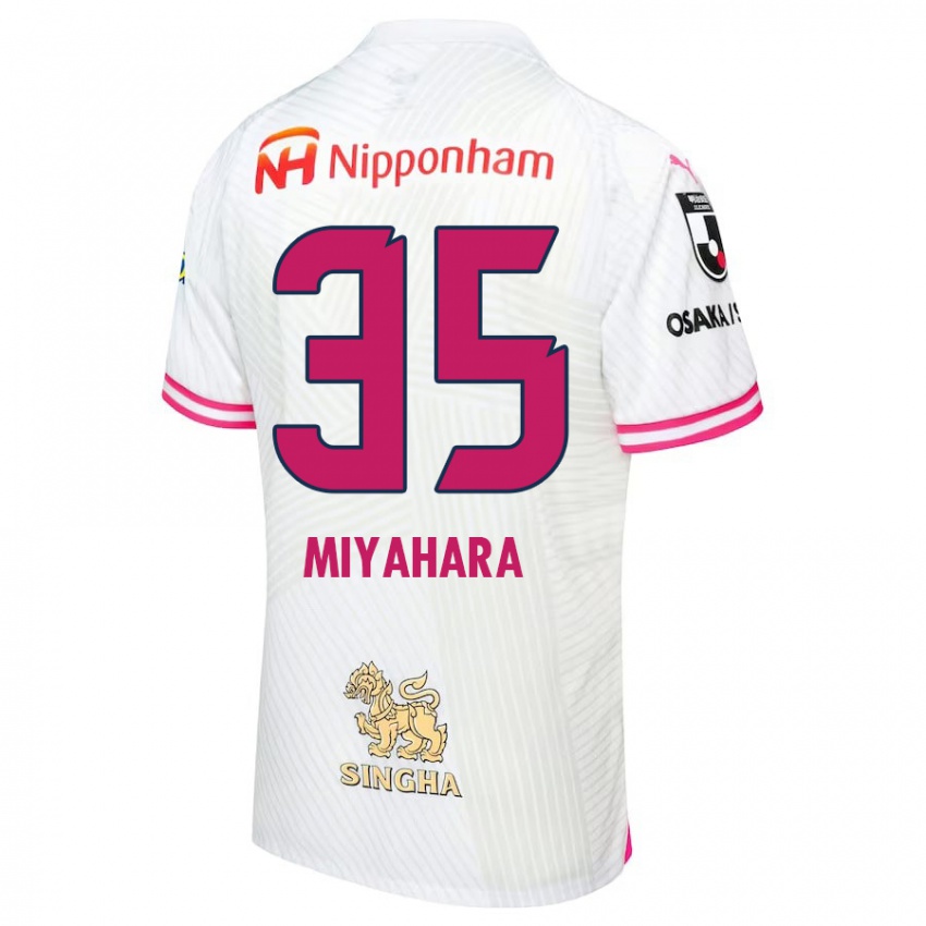 Kinder Jinta Miyahara #35 Weiß Rosa Auswärtstrikot Trikot 2024/25 T-Shirt Österreich