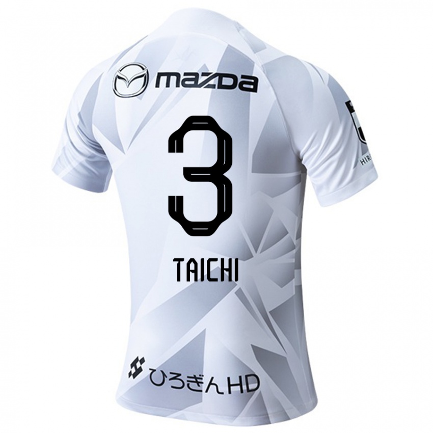 Kinder Taichi Yamasaki #3 Weiß Grau Schwarz Auswärtstrikot Trikot 2024/25 T-Shirt Österreich