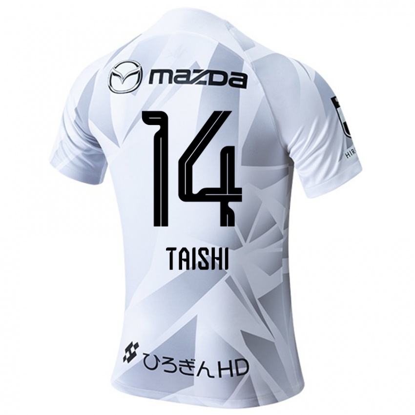 Kinder Taishi Matsumoto #14 Weiß Grau Schwarz Auswärtstrikot Trikot 2024/25 T-Shirt Österreich