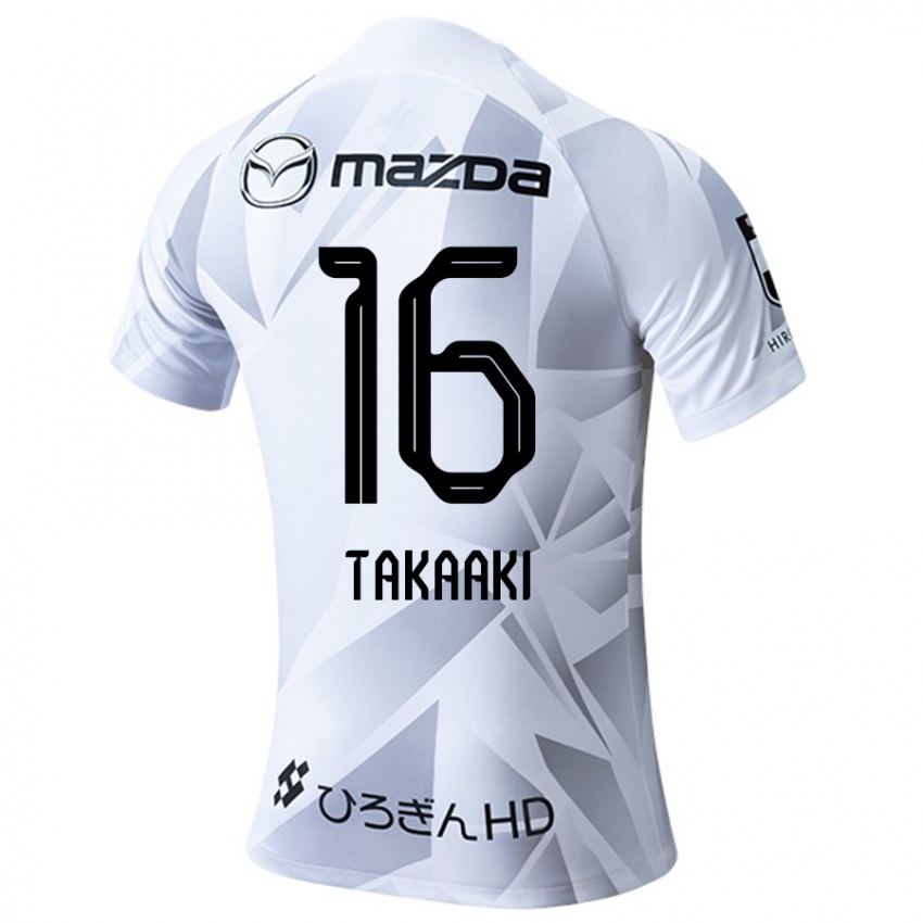 Kinder Takaaki Shichi #16 Weiß Grau Schwarz Auswärtstrikot Trikot 2024/25 T-Shirt Österreich