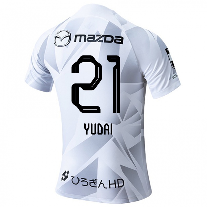 Kinder Yudai Tanaka #21 Weiß Grau Schwarz Auswärtstrikot Trikot 2024/25 T-Shirt Österreich