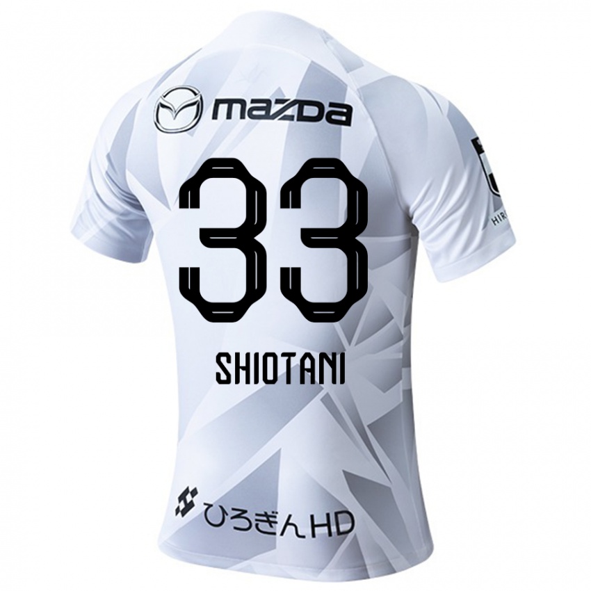 Kinder Tsukasa Shiotani #33 Weiß Grau Schwarz Auswärtstrikot Trikot 2024/25 T-Shirt Österreich