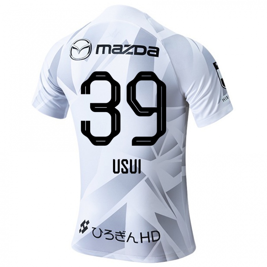 Kinder Haruto Usui #39 Weiß Grau Schwarz Auswärtstrikot Trikot 2024/25 T-Shirt Österreich