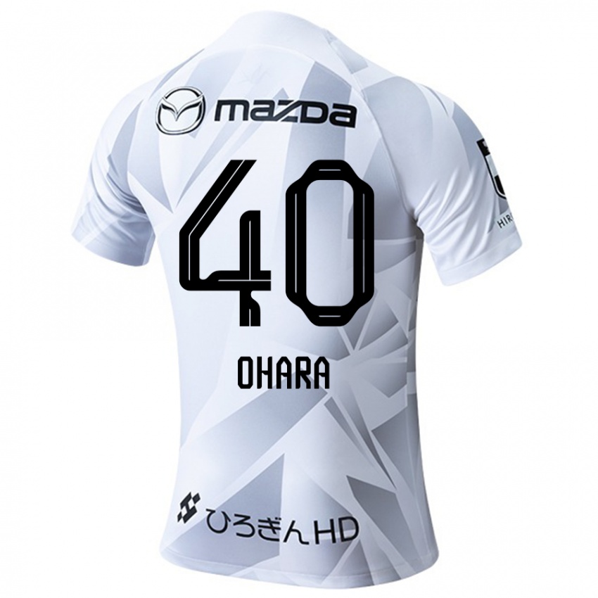 Kinder Motoki Ohara #40 Weiß Grau Schwarz Auswärtstrikot Trikot 2024/25 T-Shirt Österreich