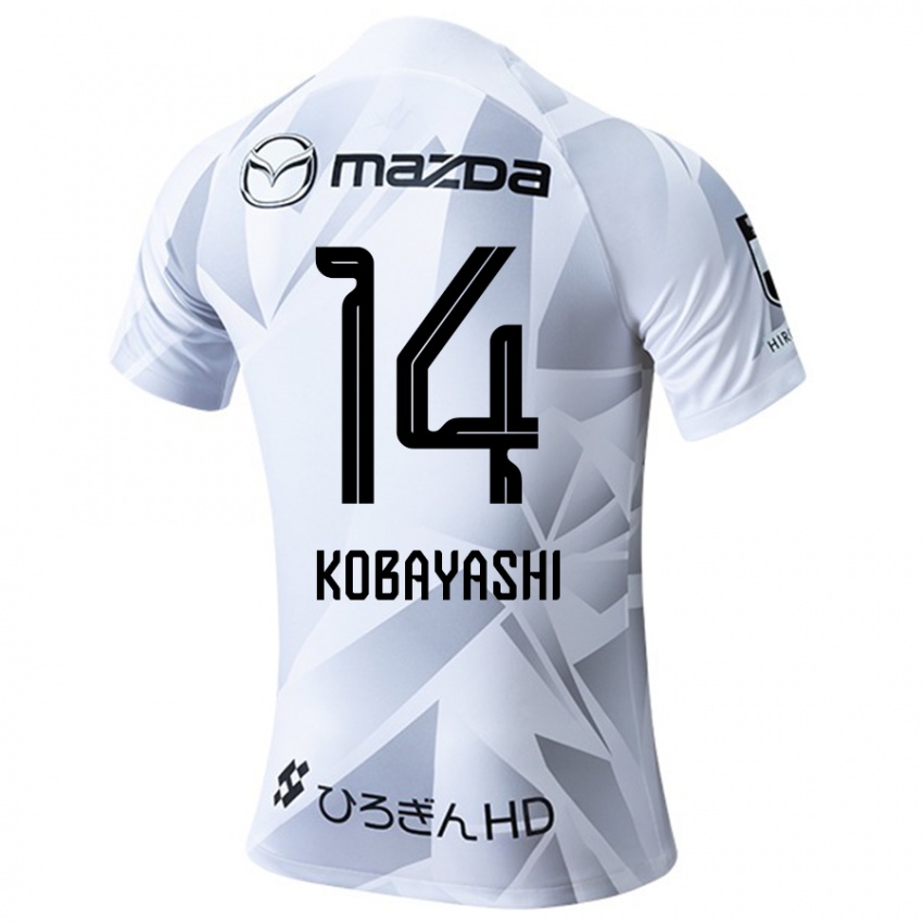 Kinder Shimon Kobayashi #14 Weiß Grau Schwarz Auswärtstrikot Trikot 2024/25 T-Shirt Österreich