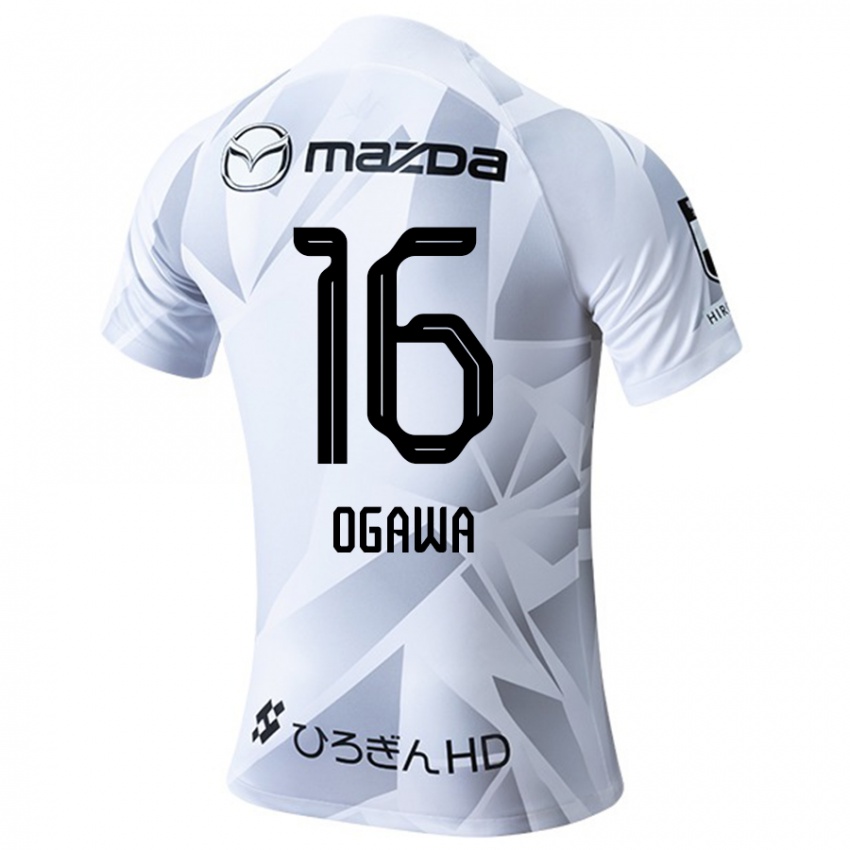 Kinder Hikaru Ogawa #16 Weiß Grau Schwarz Auswärtstrikot Trikot 2024/25 T-Shirt Österreich